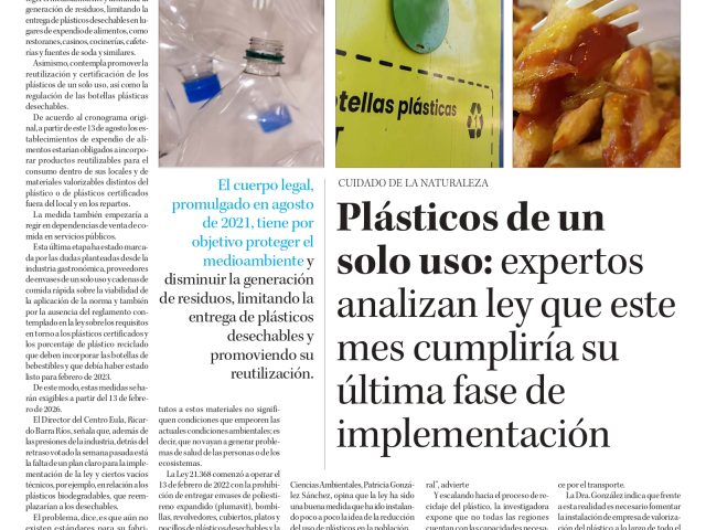 Plásticos de un solo uso: expertos  analizan ley que este mes cumpliría su última fase de implementación