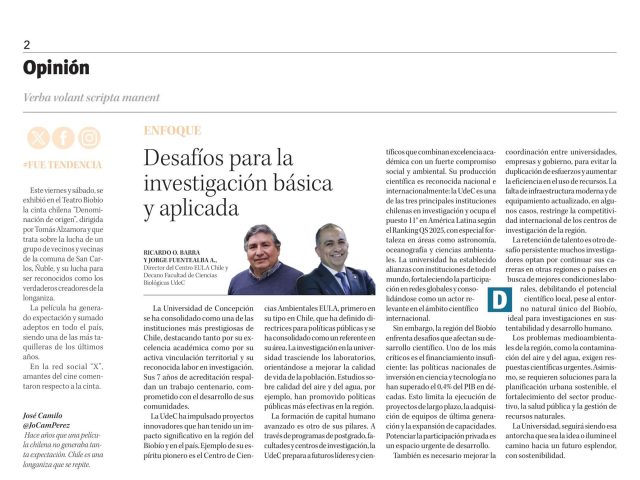 Desafíos para la investigación básica y aplicada