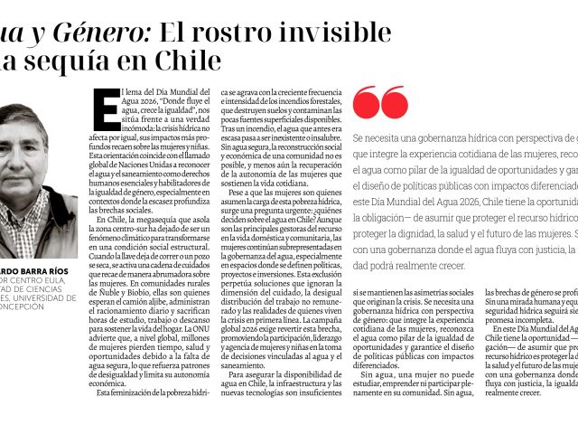 Agua y Género: El rostro invisible de la sequía en Chile