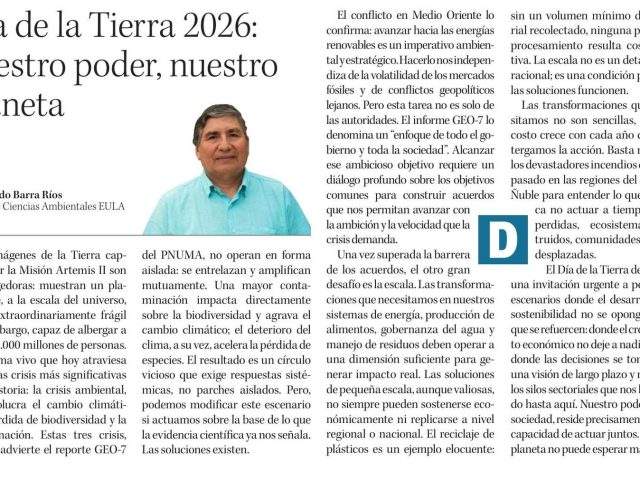 Día de la Tierra 2026: nuestro poder, nuestro planeta